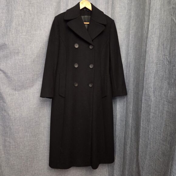 Cinziaerre Rodel SPA Long Line Coat Luxury Italian Wool Coat Women’s US8 Black - Picture 12 of 12